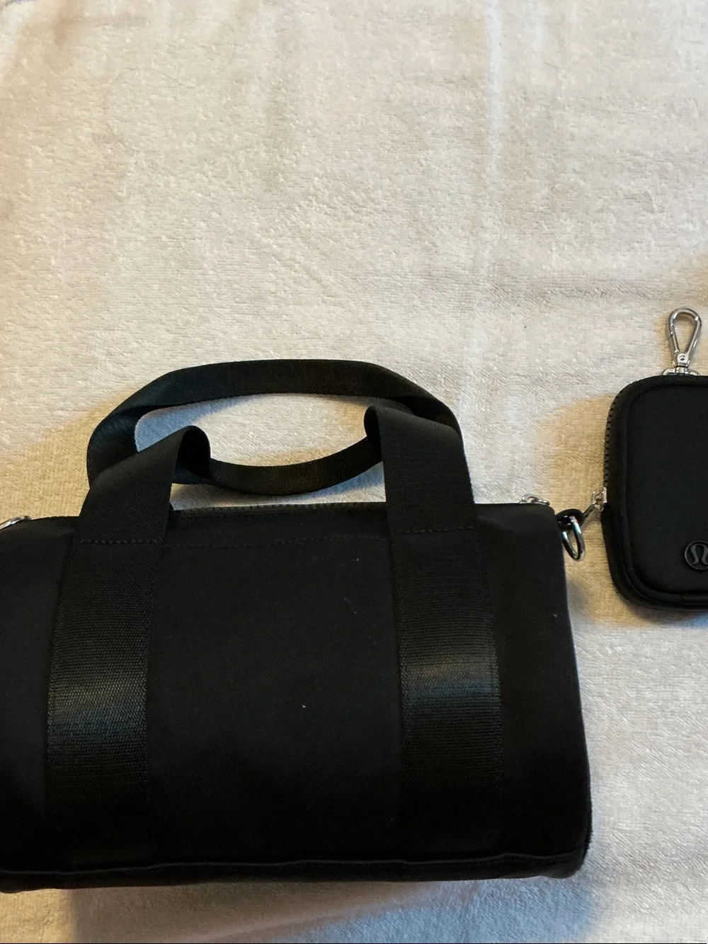 Lulu lemon black mini duffle with nano pouch - Black - Picture 3 of 4